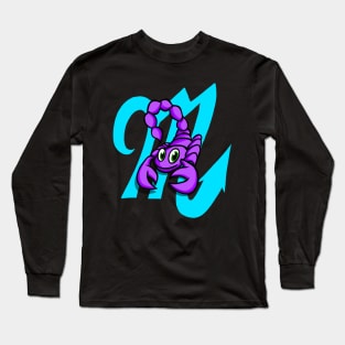 Happy Scorpion With Scorpio Symbol Long Sleeve T-Shirt